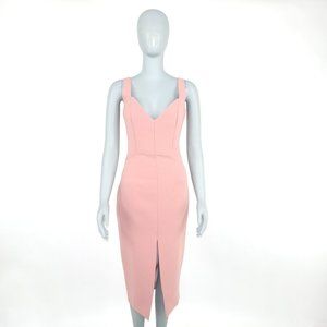 Quilted Crepe Midi Dress